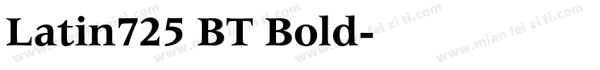 Latin725 BT Bold字体转换